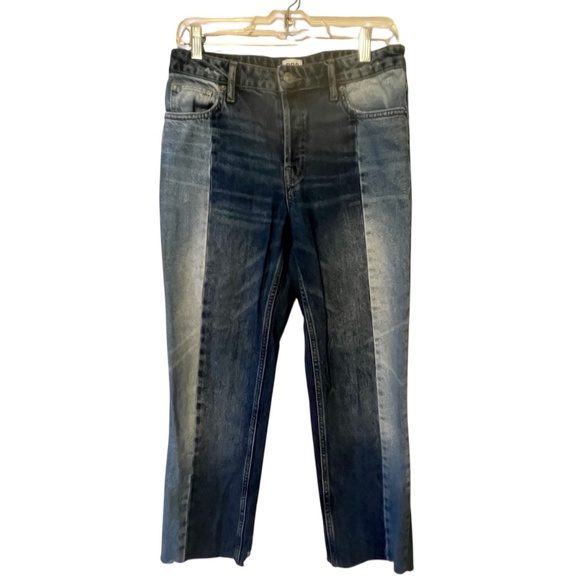 BDG Jessye Straight Leg Two Tone Jeans 100% Cotton Cropped Tag 27 - Picture 7 of 8